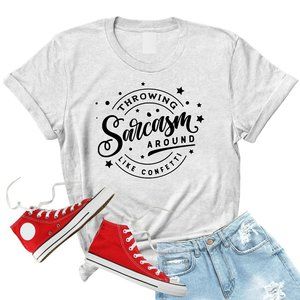 Funny Cute Sarcasm Women's Crewneck Graphic Shirt Tees